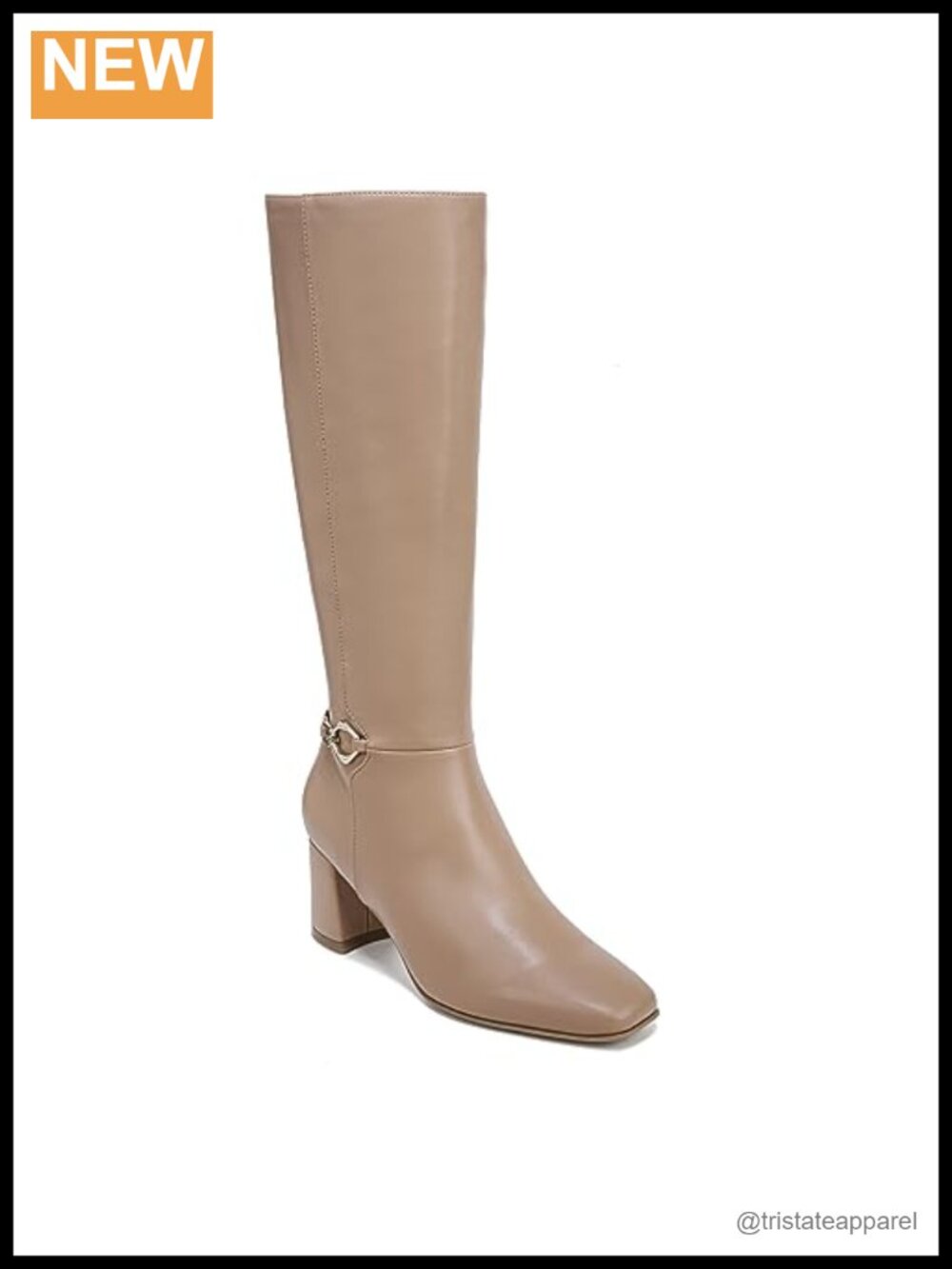 Women's Knee High Tall Boots Equestrian Block Heel Side Zip Memory Foam Leather